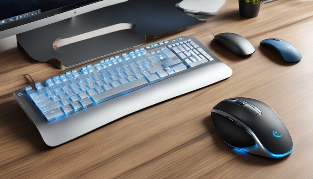 ergonomic keyboard and mouse