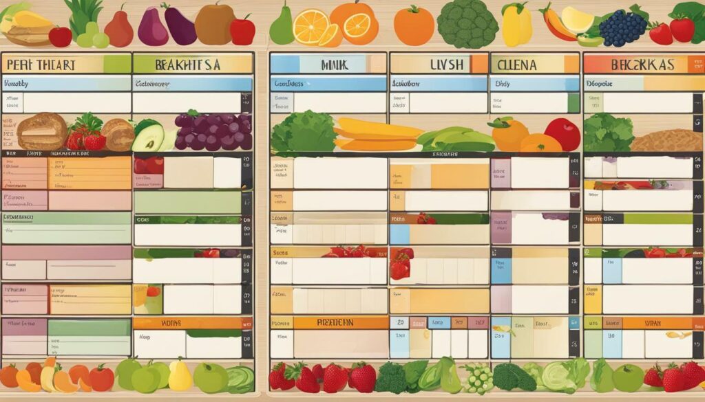 meal prep schedule