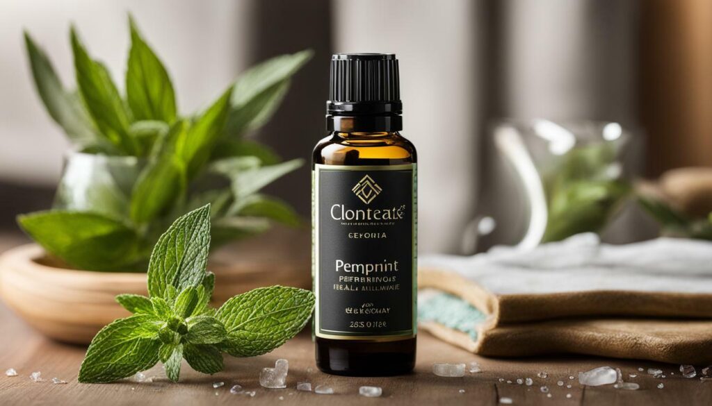 peppermint, rosemary, lemon, and clary sage